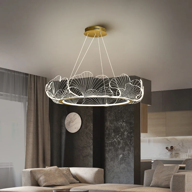 Imagem -06 - Modern Acrílico Flor Led Pendant Light Nordic Simple Chandelier Sala de Estar e Jantar Quarto