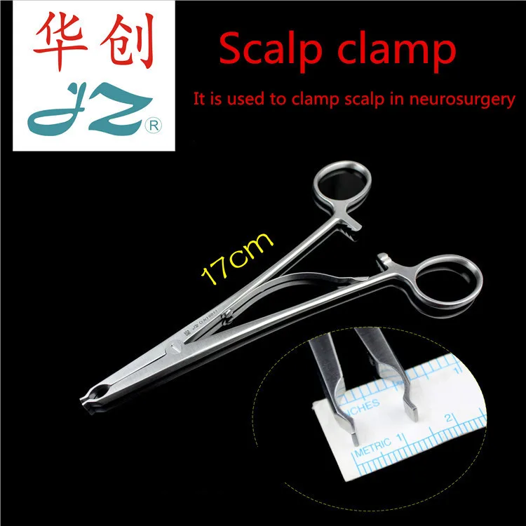 

JZ neurosurgery Surgical instrument Medical Scalp clamp forceps stainless steel head brain hemostasis Scalp clip placement plier