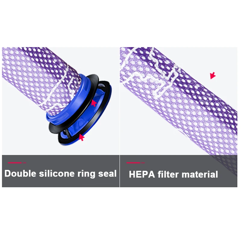2 Pack Pre-Filtri e 1 Pacchetto HEPA Post-Filtri di Ricambio Compatibile per Dyson V8 e V7 Cordless aspirapolvere