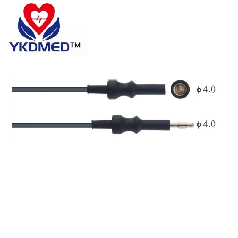 

5PCS/Lot 3 Meters Length Compatible with Unipolar Electrocoagulation Banana Plug 4.0 3.8mm Silicone Cable