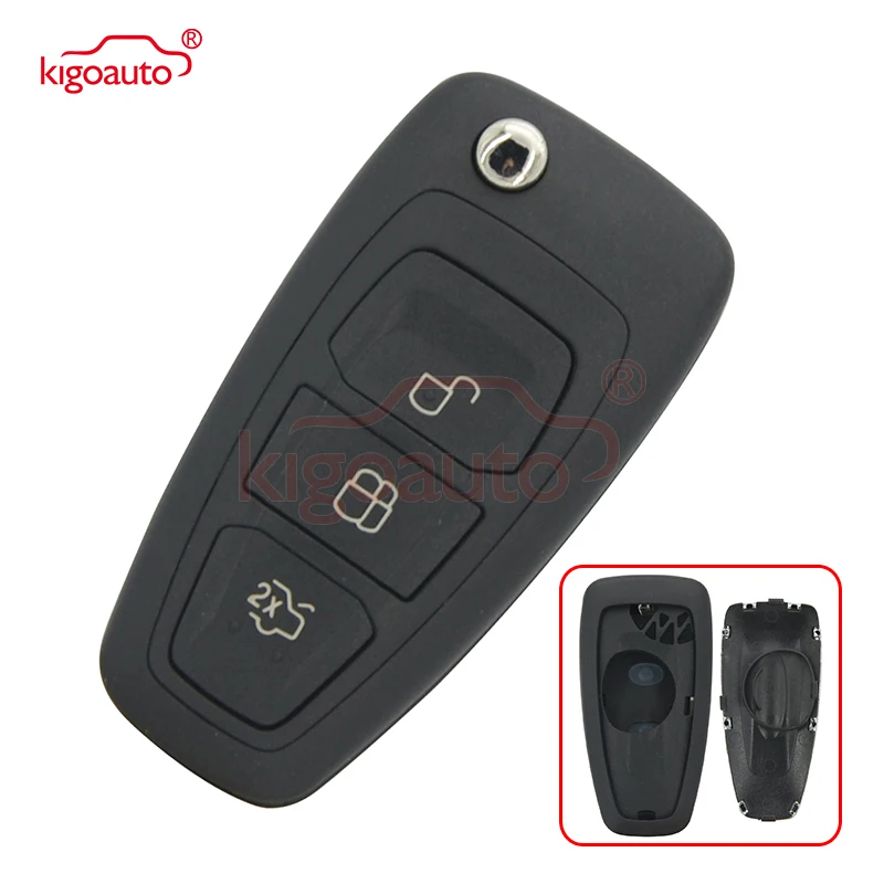 

Kigoauto Flip Remote Key Case Shell 5WK49986 3 Button HU101 Key Blade for Ford C-Max Focus Grand C-Max Mondeo car key 2009-2014