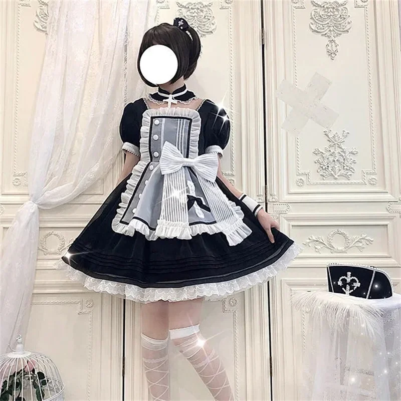 Vestido de princesa Lolita encantador, vestido victoriano de cintura alta, Falbala suave, Kawaii, Lolita Op Loli, Cosplay