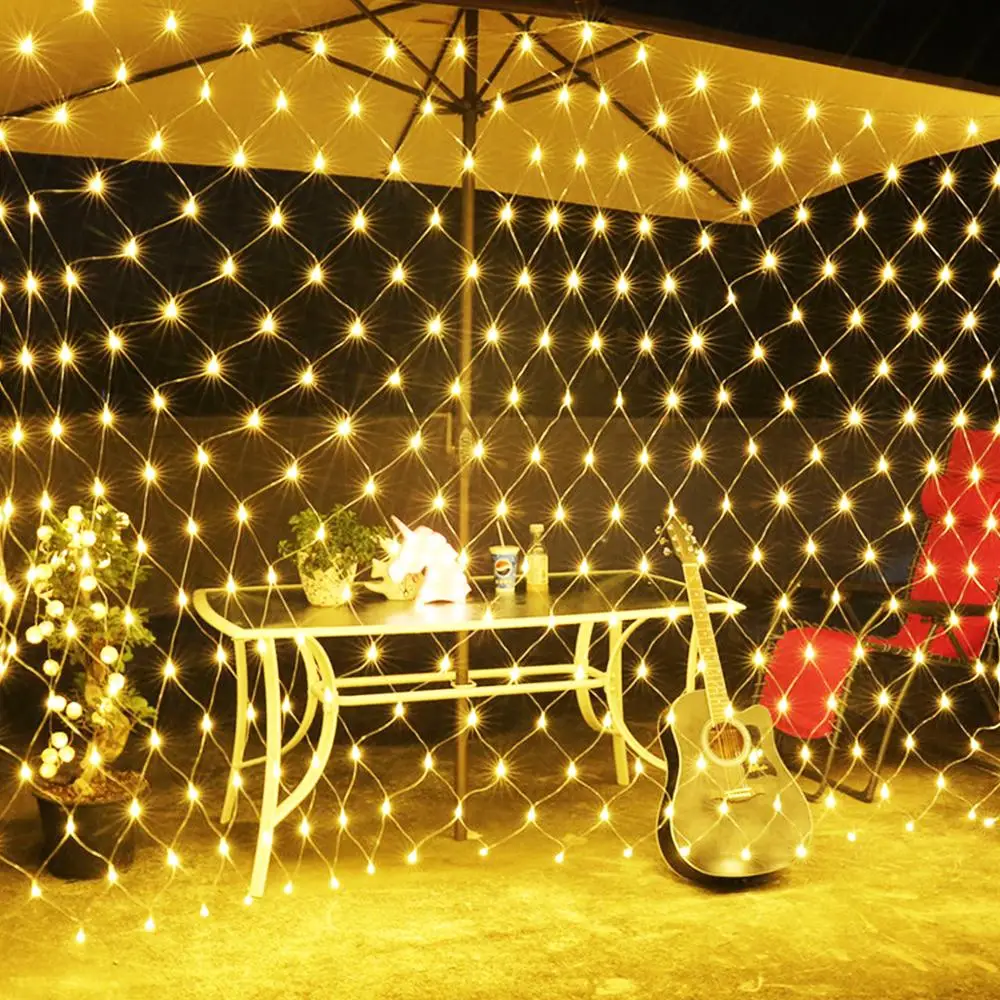 

LED Net Mesh String Lights Outdoor Garden Fairy Garland light for Party Christmas Wedding Holiday Bar Decor 1.5*1.5/3*2/6*4M