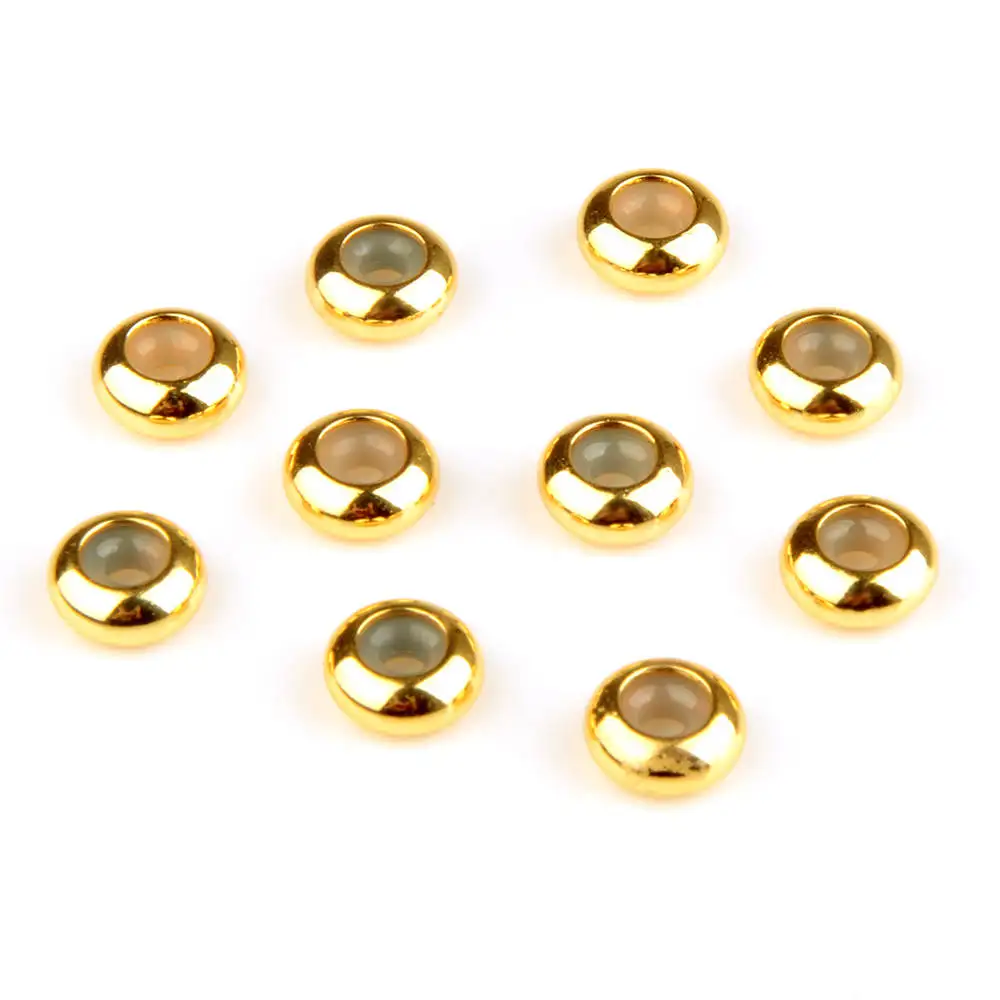 10pcs/lot European Round Stopper Clip Beads Silicone Rubber Smooth Spacer Beads European Screw Off End Bracelet Jewelry Findings