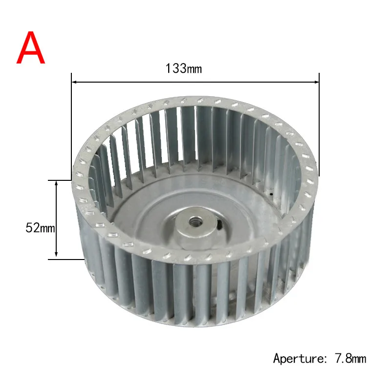 Moteur à palettes centrifuge en aluminium, roue à petites pales, turbine Multivane, arbre de ventilateur, ID 6mm, 8mm