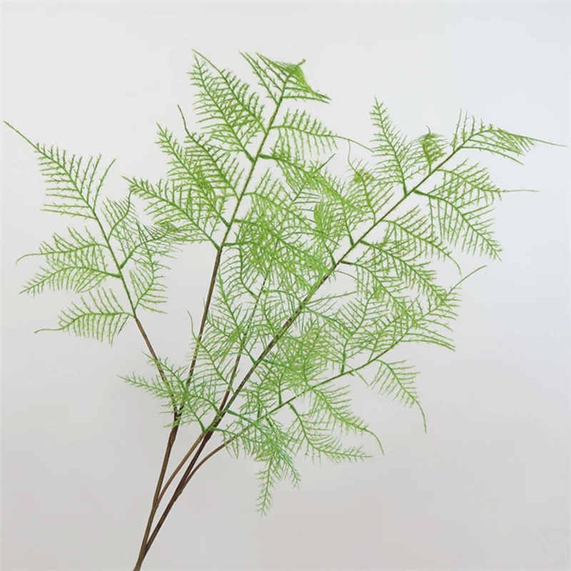 Fake Plastic Green Plants Artificial Asparagus Bamboo Fern Leaves Home Office Deor