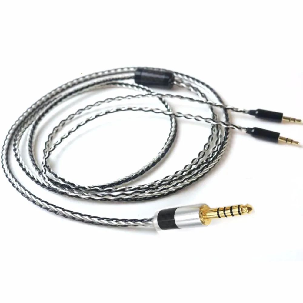Audiocrast-Cable de actualización Chapado en plata para auriculares HE400i, HE1000, HE6, HE500, he560, EDX, V2, 3,5/2,5/4,4mm