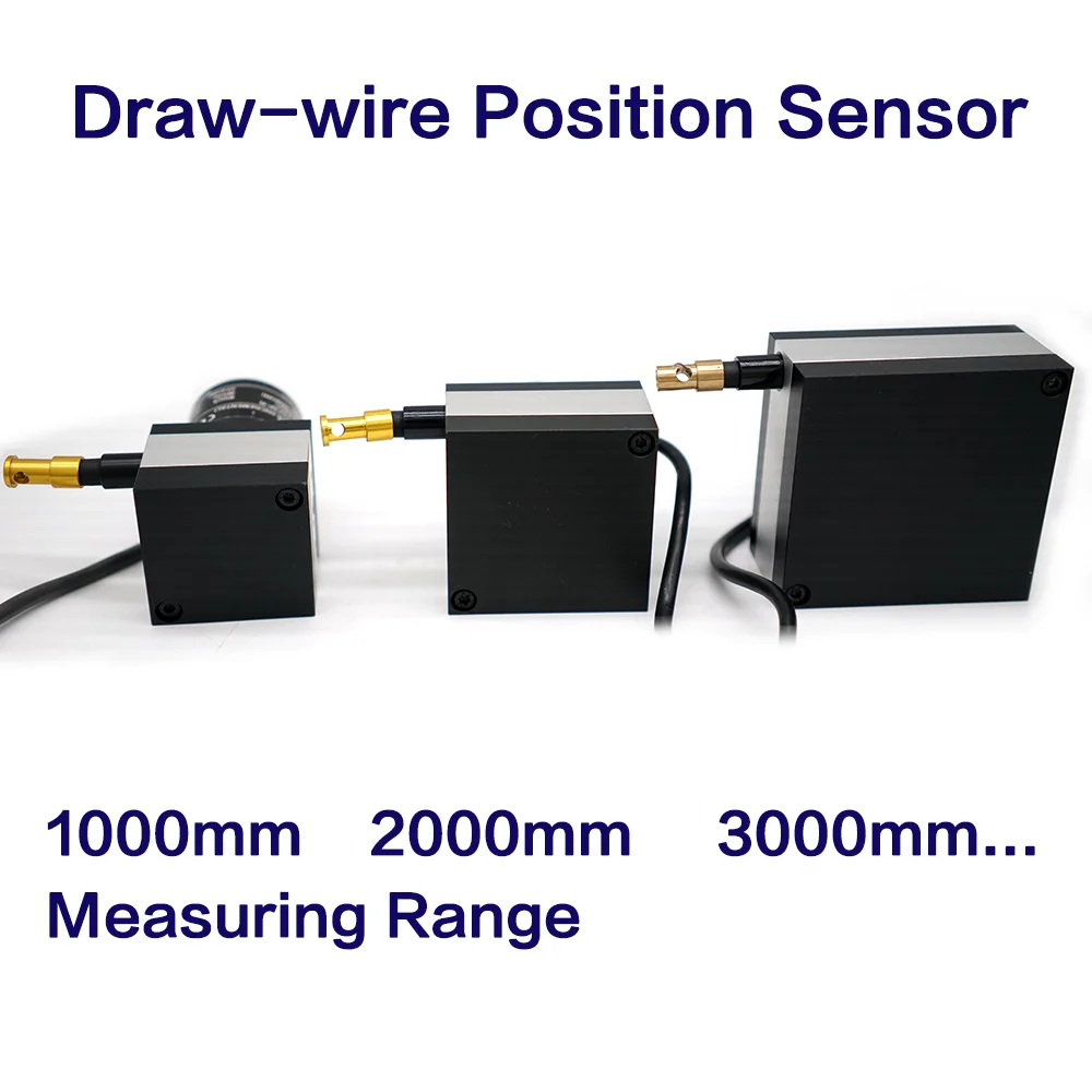 1000mm to 5000mm Range DrawWire Displacement Sensor Linear Rope E6B2 Encoder Tracking Range Linear Position String Potentiometer