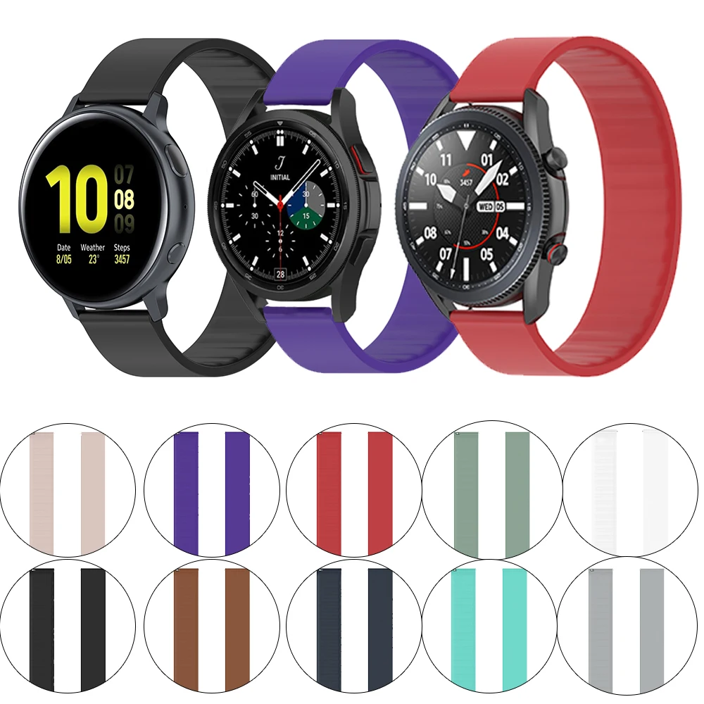 

Silicone Strap For Samsung Galaxy watch 46 42mm Gear S3 Active2 Active1 Huawei watch strap Amazfit BIP Wristband 18mm 20mm 22mm