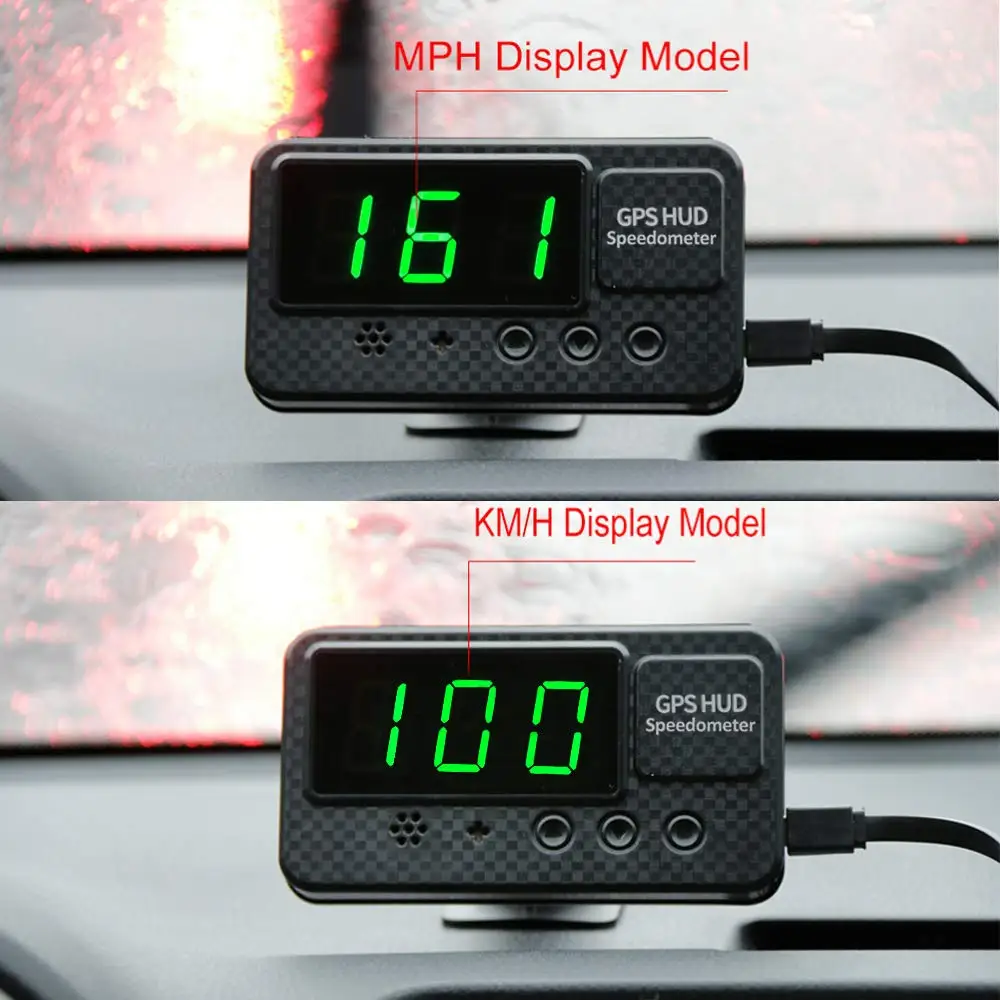 Car Universal GPS Head Up Display Speedometer Odometer Digital Speed Display MPH Over Speed Alarm Clock for All Vehicles C60S