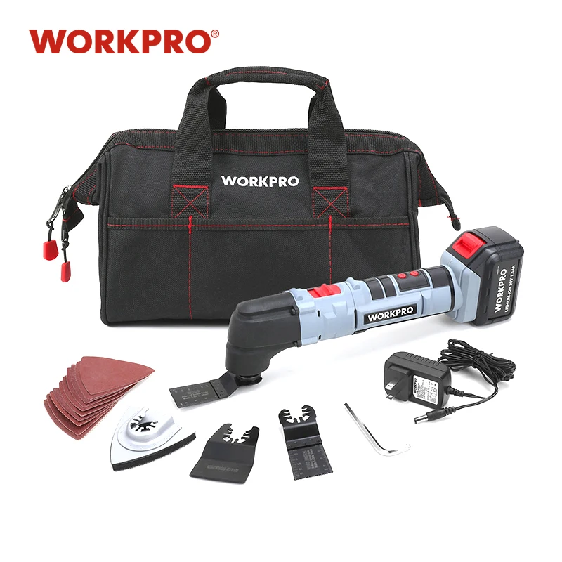 WORKPRO Điện Đa Năng Dao Động Bộ Dụng Cụ Multitools Lithium-Ion Dao Động Dụng Cụ Tông Đơ Điện Cắt Thấy
