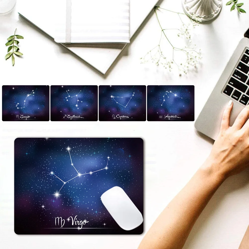 

Universele Mouse Pad Star Pattern Gaming Mouse Pad Student Notebook Pad PU Leather Waterproof Desk Mat for Office/home 25x21cm