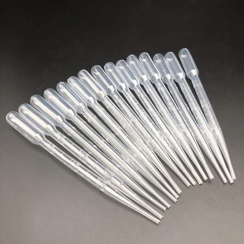 100pcs lab plastic transfering dropper pasteur pipette 0.2ml 0.5ml 1ml 2ml 3ml 5ml for school experiment beauty care DIY