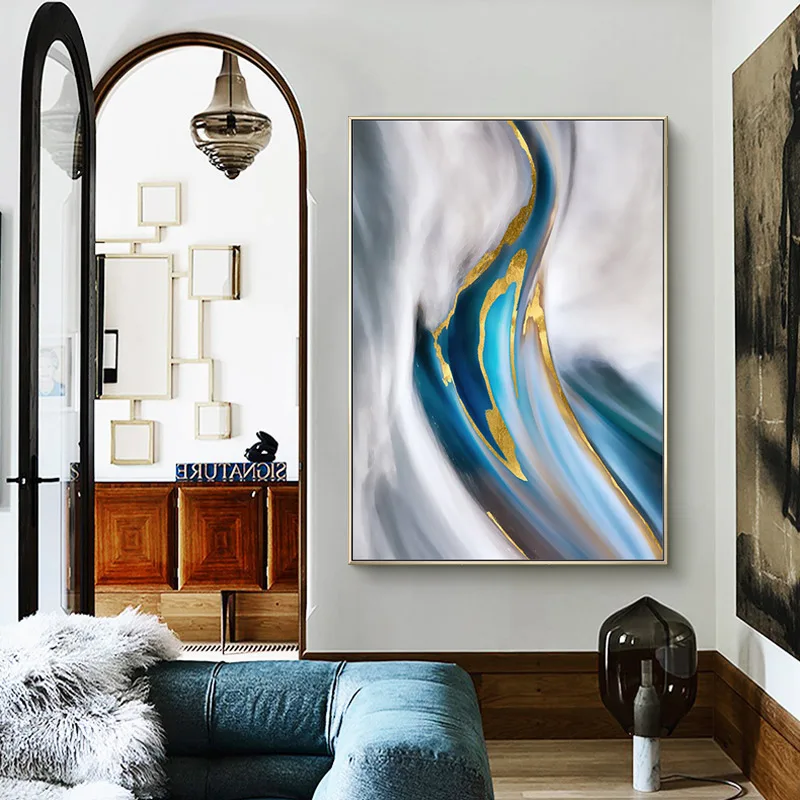 

Hand-painted Oil Painting Abstract Gold Light Luxury Handmade Paintings Wall Painting The Living Room Entrance Decorative Painti