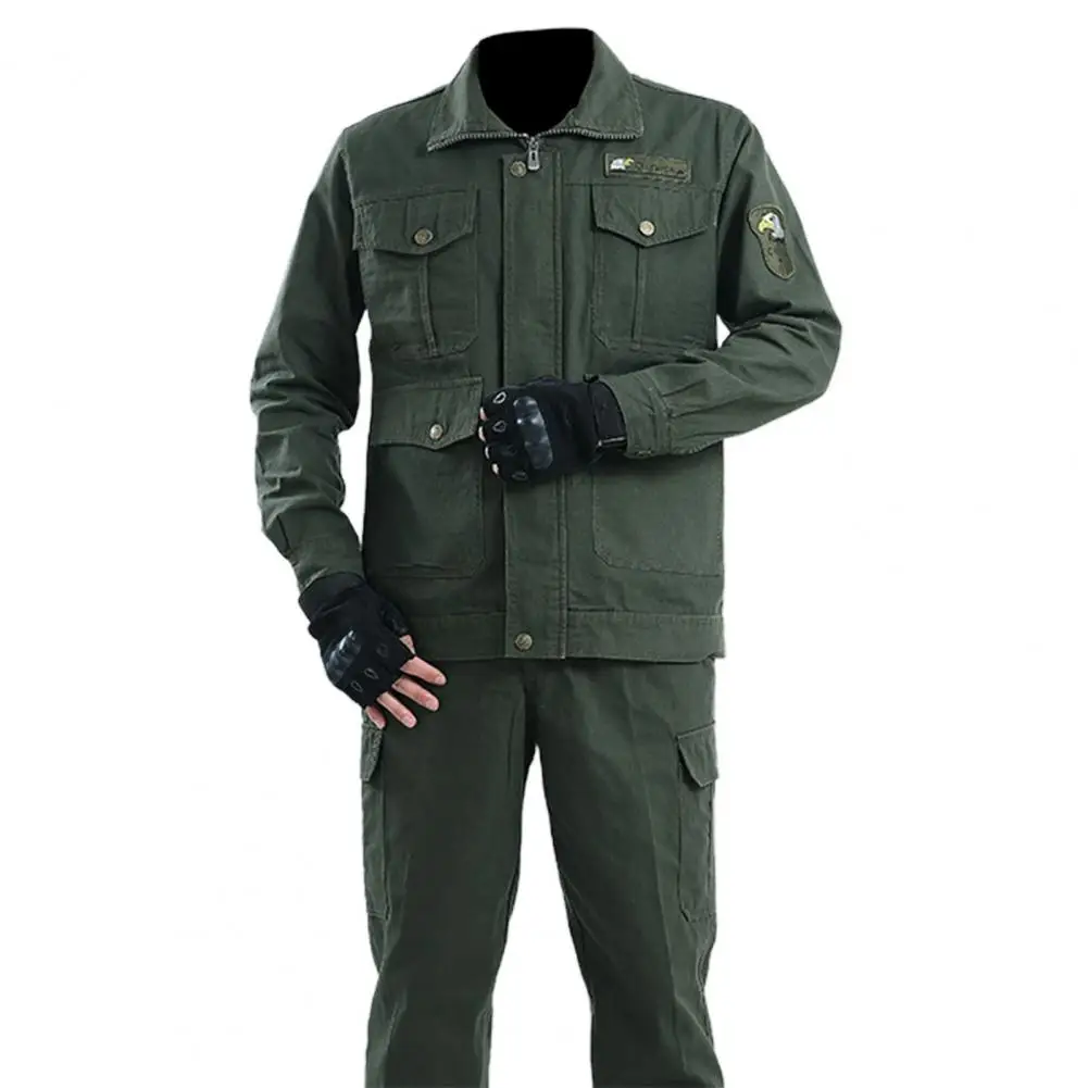 Men Work Clothes Long Pants Men Overalls Labour Suit Terrific Coat Suit