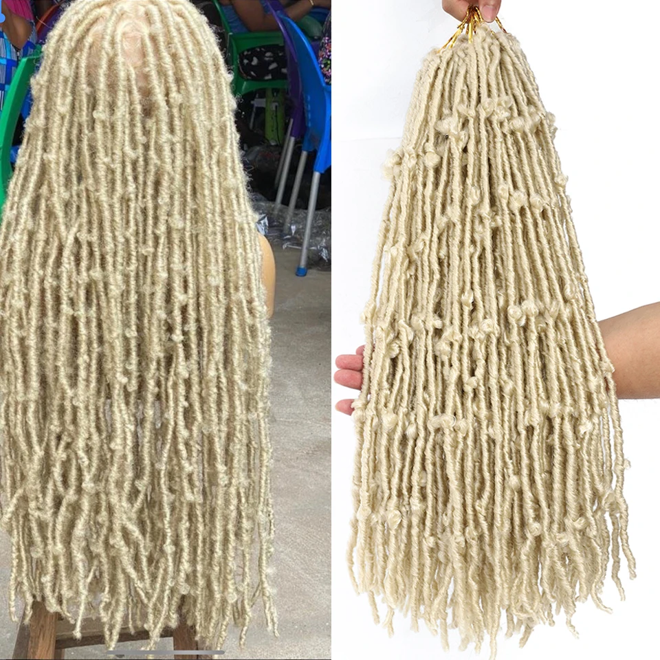 Donghou 613 blond motyl Locs szydełkowe włosy motyl Locs szydełkowe warkocze Pre zapętlony długi motyl Faux Locs szydełkowe włosy