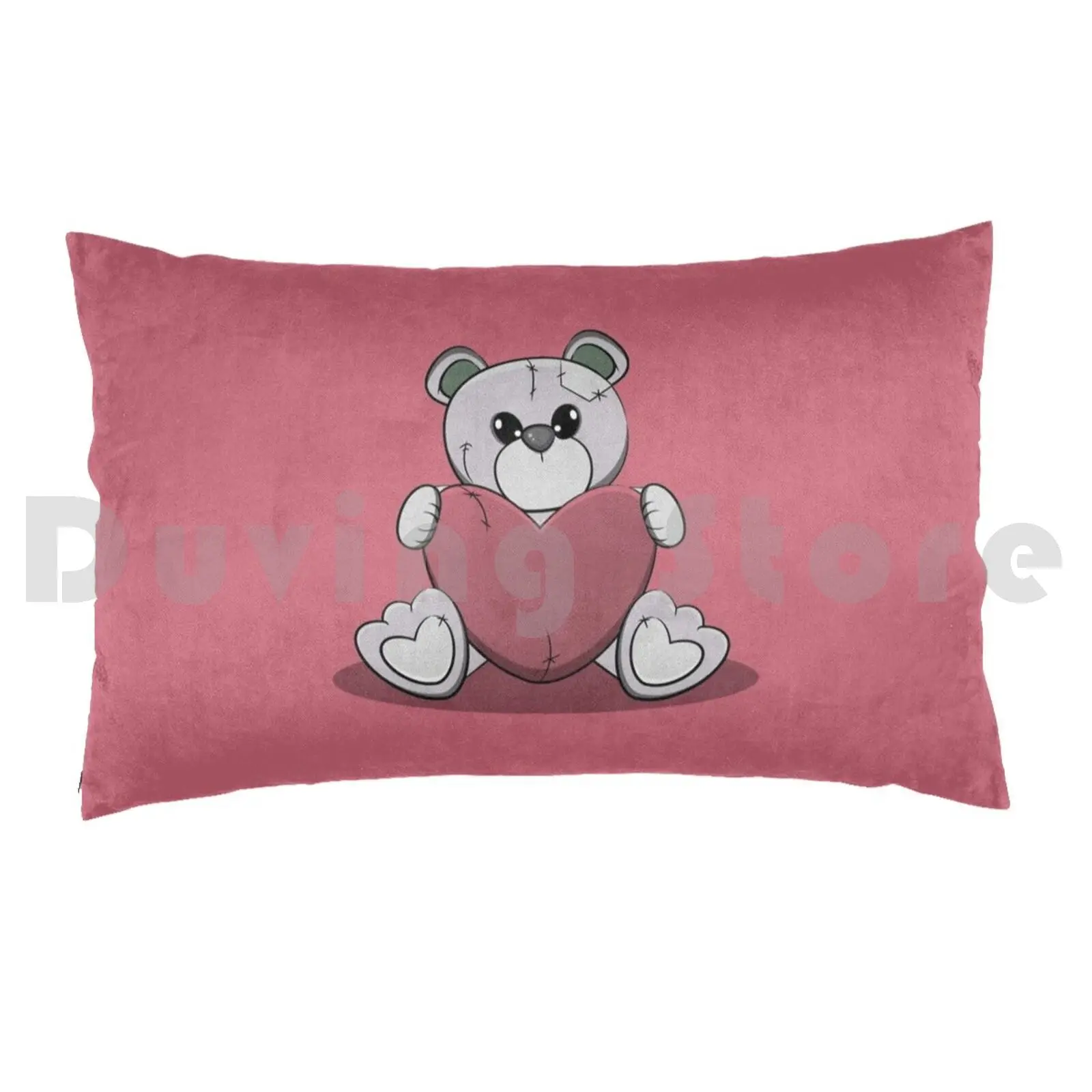 Teddy Bear And HurtPillow case Teddy Bear Teddy Bear Cute Animal Funny Kids Cartoon Love Red Hurt Toy Grey Bear