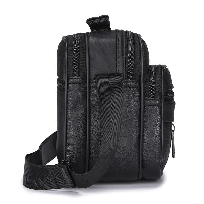 Bolso de hombro de cuero para hombre, bolsa grande de estilo Vertical, informal de negocios, bolso de cuero coreano para mensajes, bolso para