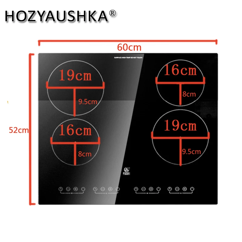 Estufa de cerámica eléctrica multiquemador de rango múltiple, 1800W, calefacción infrarroja, estufa de cerámica eléctrica libre de contaminación, amplia gama de uso a
