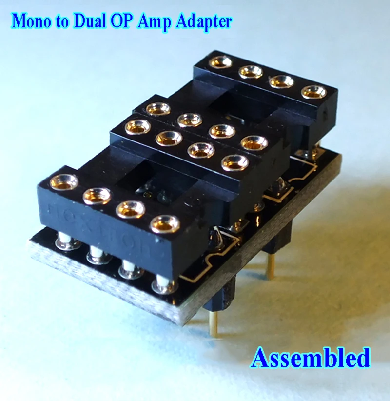 Gold-plated DIP8 Mono To Dual OP Amp Adapter Converter Socket For AD797 AD847 OPA128 Chips