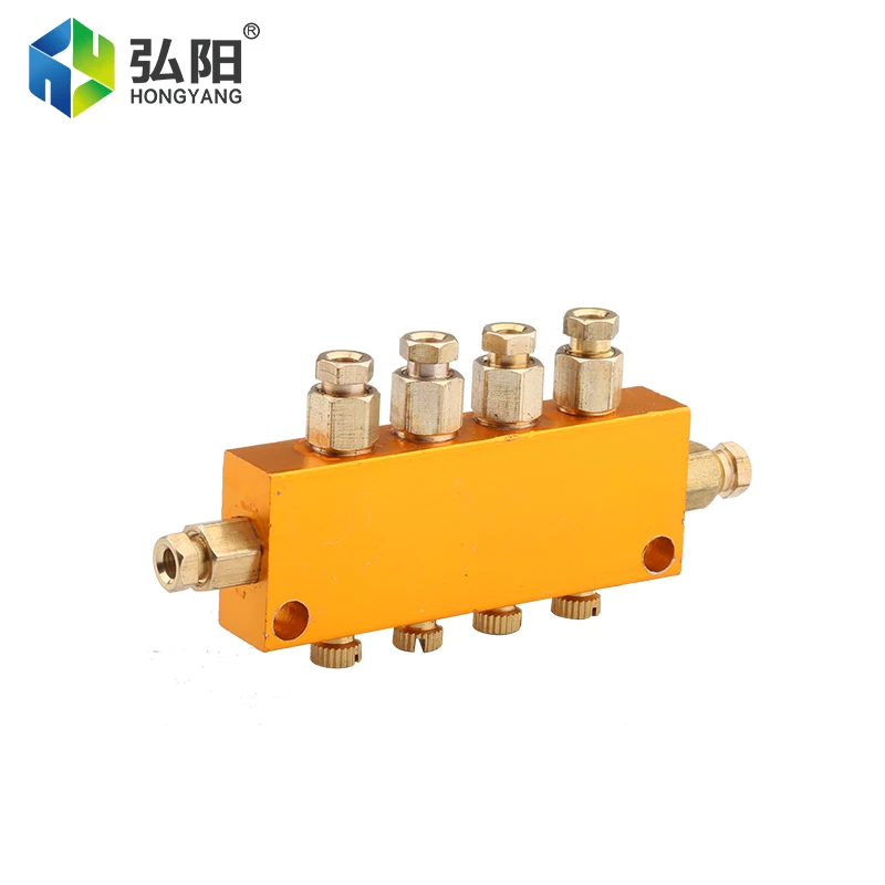 Lubrication Valve Brass Adjustable Lubricant Distributor Value Manifold Block 2/3/4/5/6 Block Oil Separation Drain Valve