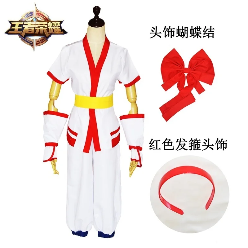 Glory king lol snk samurai spirits nako ruru kimono game cosplay costume/black Halloween party role play in wig