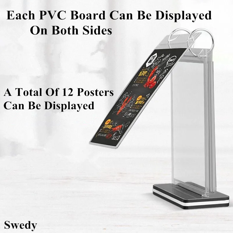 A4 Pagina Draaien Tafel Acryl Teken Houders Display Stand Voor Restaurant Menu Papier Kaarthouder Poster Label Frame