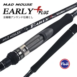 MADMOUSE Early Plus MH Japan Quality Spinning Fishing Rod Fuji Parts Lure 12-50g PE 1.2-3 Shore Jigging Rod for Seabass Fishing