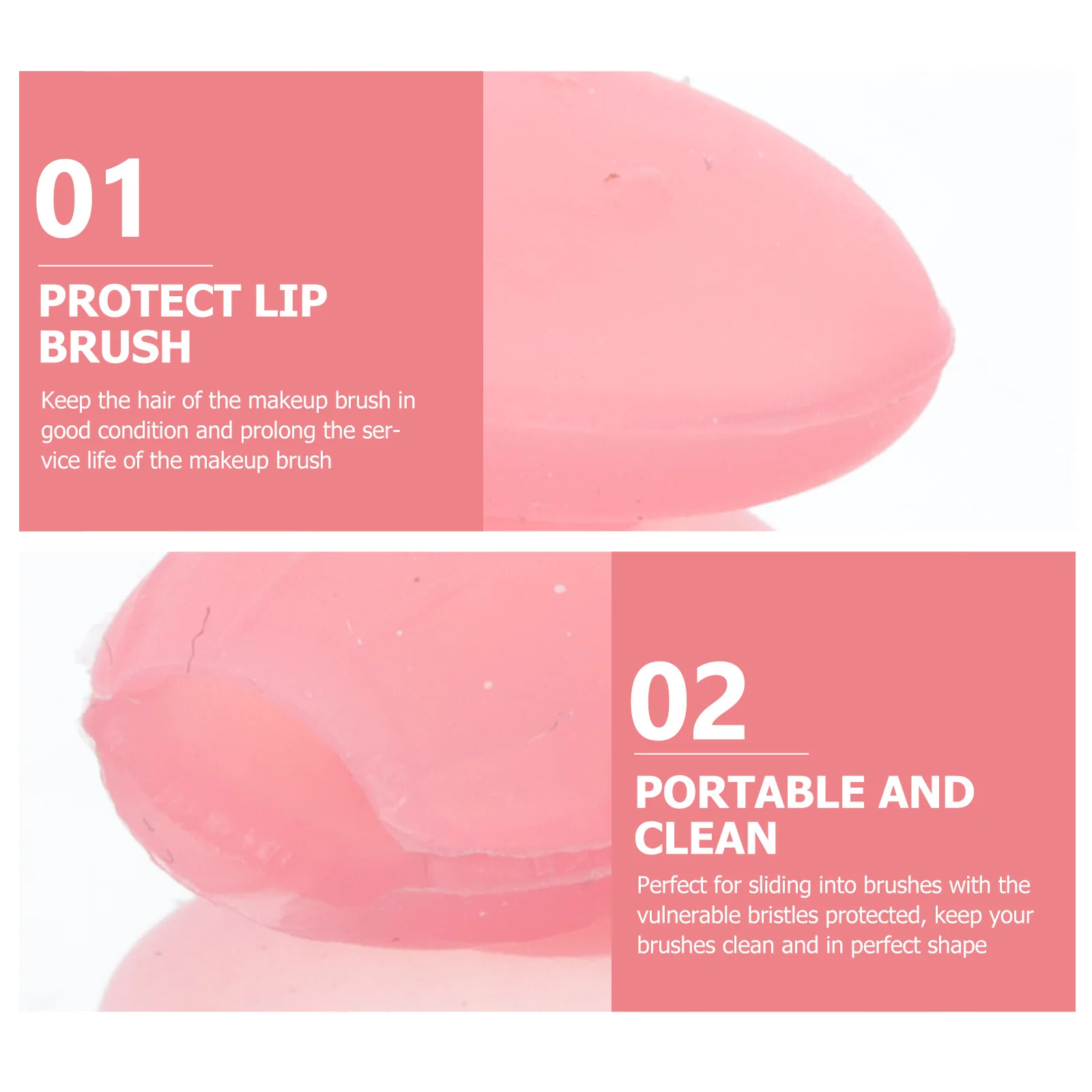 10Pcs Silicone Lipbrush Cover Lip Mask Brush Cover Silicone Cover Makeup Brush Sleeve for Home Travel