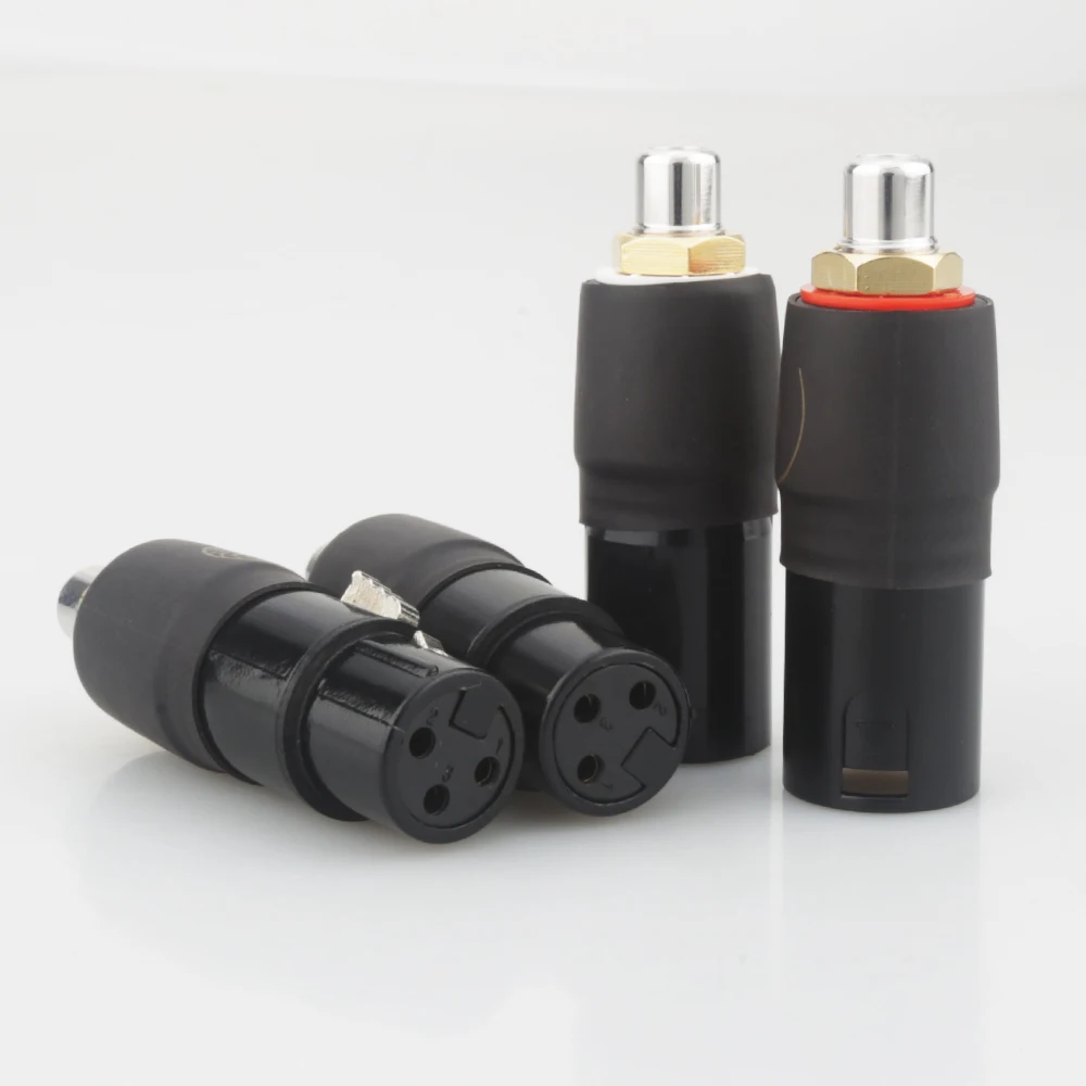 New High Quality Cardas XLR 3 Pin Female/Male to RCA Femal Audio Jack Adapter Plug Connector XLR to RCA Female Socket