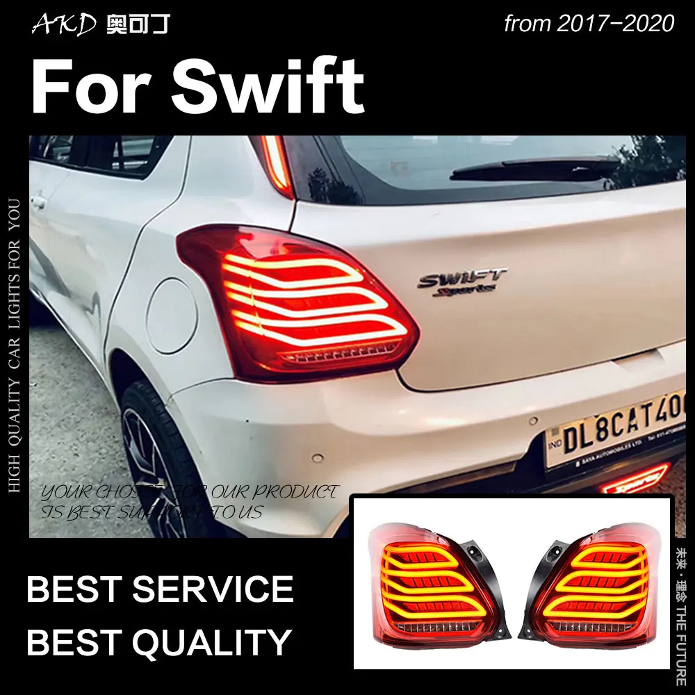 

AKD Car Styling for Suzuki Swift Tail Light 2017-2020 Swift Sport LED Tail Lamp DRL Matrix Signal Brake Reverse auto Accessories