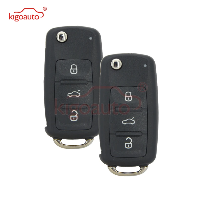 

Kigoauto 2pcs Folding Remote Key Shell 3 Button HU66 5K0 837 202 AD For Volkswagen Passat Polo Golf Jetta Beetle Tiguan 2012