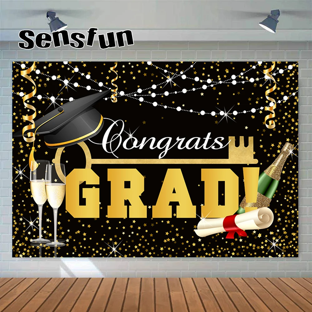 8 خيارات تهنئة فئة التخرج من 2021 خلفية للتصوير الفوتوغرافي الذهب الأسود بريق الأطفال العودة إلى خلفية المدرسة