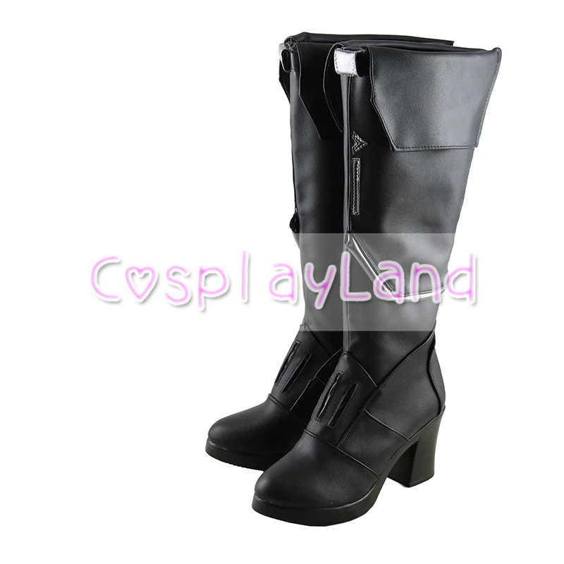 Jogo Valorant Sage Cosplay Botas para Mulheres, Sapatos De Couro, Acessórios De Festa De Halloween, Sapatos De Salto Alto