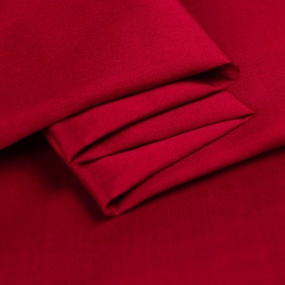 Silk Wool Twill Fabric140cm width 32mm/48%Silk+52% Satin Fabrics Glossy Trench Material 57Scarlet