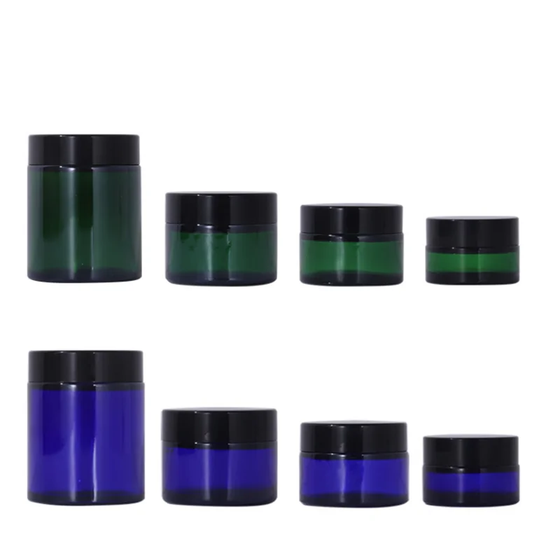 Garrafa de creme plástica, garrafa cosmética da máscara, azul, verde, azul, 1oz, 2oz, 3oz, 20g, 30g, 50g, 100g, 10 PCes pelo lote