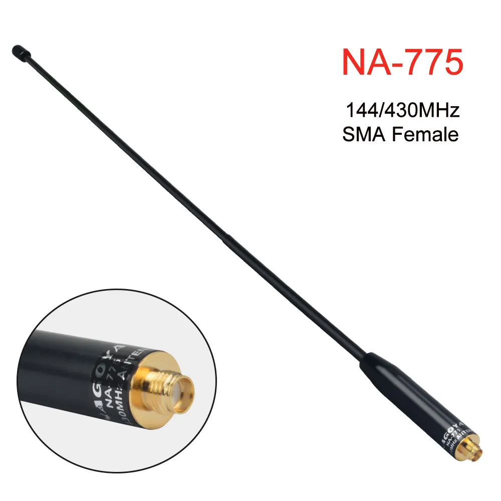 NAGOYA NA-775 SMA Female 144/430MHz Dual Band Flexible Whip Handheld Antenna For Kenwood TK-2118 2160 3100 3101 Woxun Baofeng