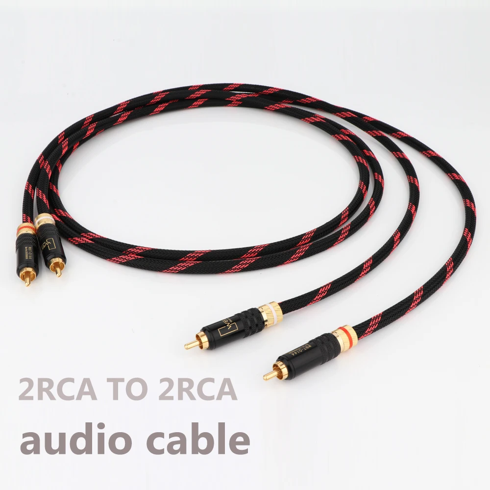 L-4E6S Hi End Audio RCA Cable HIFI RCA Audio Cables With Copper Tin Sleeves WBT0144 RCA Plug Cable