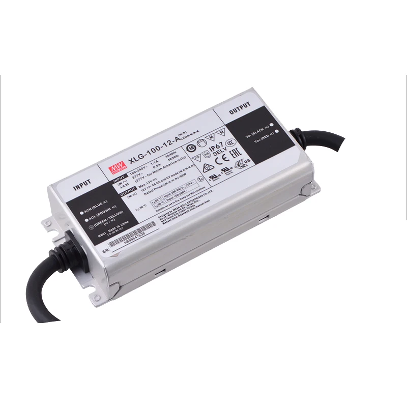 Mean Well XLG-100-12-A IP67 Metal Case Street/Skyscraper/Floodlight lighting meanwell 4-8A/8.4-12V/96W LED Driver