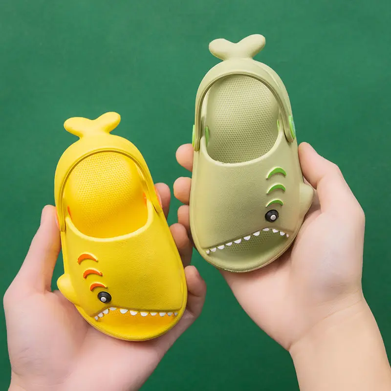 Unique Shark Shape Children's Slippers Summer Baby Non-slip Cute Indoor and Outdoor Beach Shoes Cartoon Clogs Kid Shoes For Girl