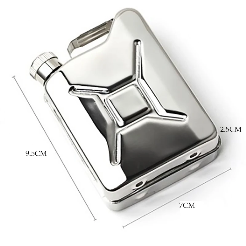 DEOUNY Oil Barrel Rum Wine Pot Creative Stainless Steel Alcohol Flagon For Whiskey Liquor Bottle 5oz Square Hip Flask Men Gifts