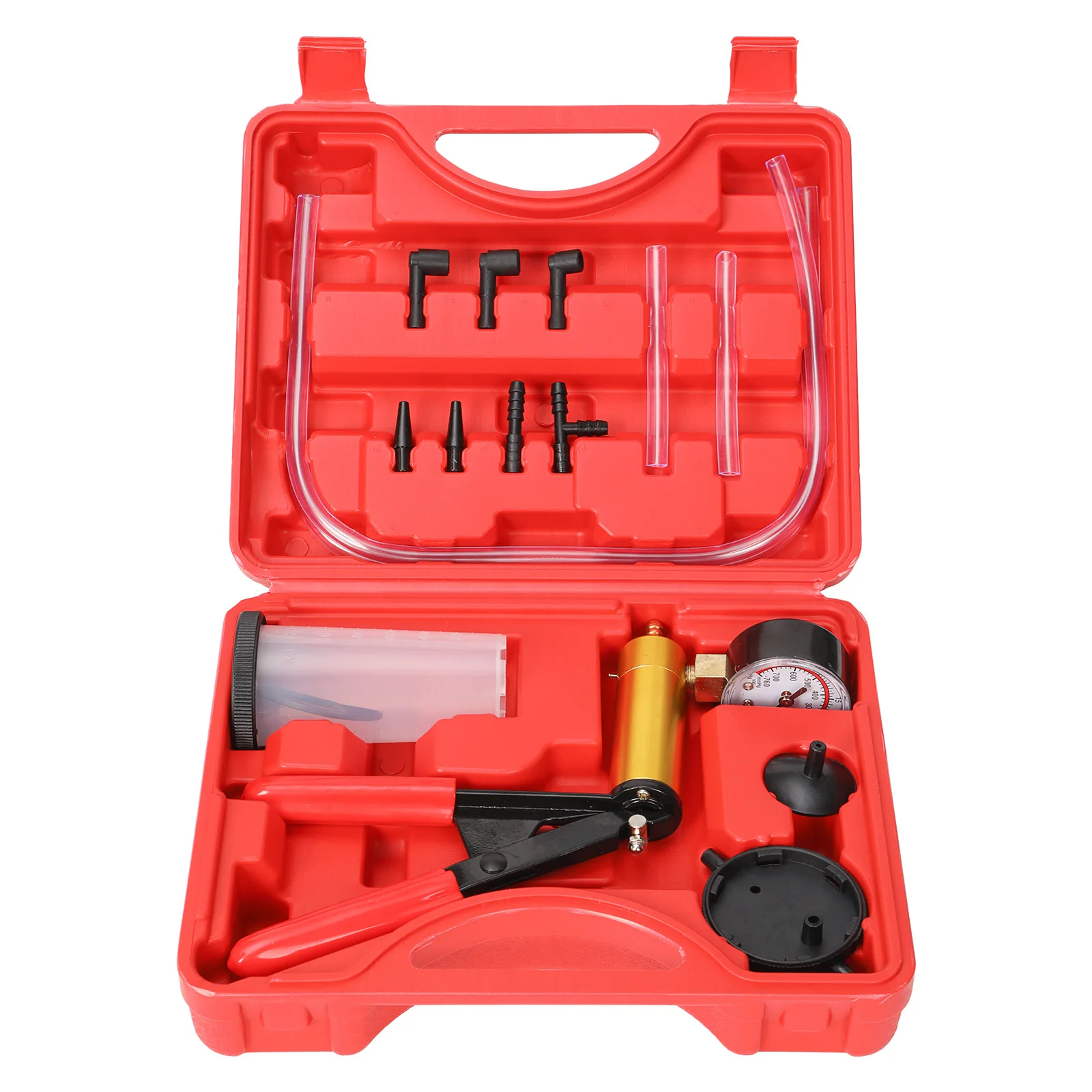 High Quality Hand Held Brake Bleeder Tester Set Vacuum Pump Car Motorbike Self Vacuum Pump Kits Brake Bleeder Screw Adapter