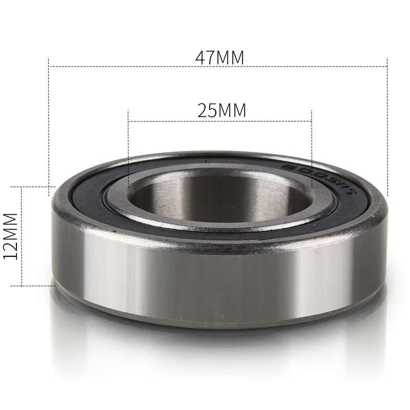 50pcs/lot 6005RS 6005-2RS 6005 2RS 25*47*12mm Double seal Deep Groove Ball bearing Shaft 25x47x12mm