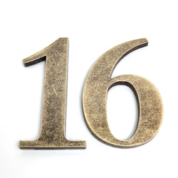 10cm Metal House Number 0-9 Bronze Number for Office Modern Plaque Number Hotel Room Number Address Digits Plate Sign Outdoor