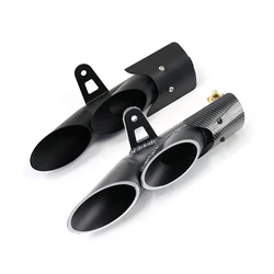 Motorcycle Exhaust Muffler Stainless steel double hole big row blast street exhaust pipe for R6 Z900 Zx6r Cbr500r Gsxr1000