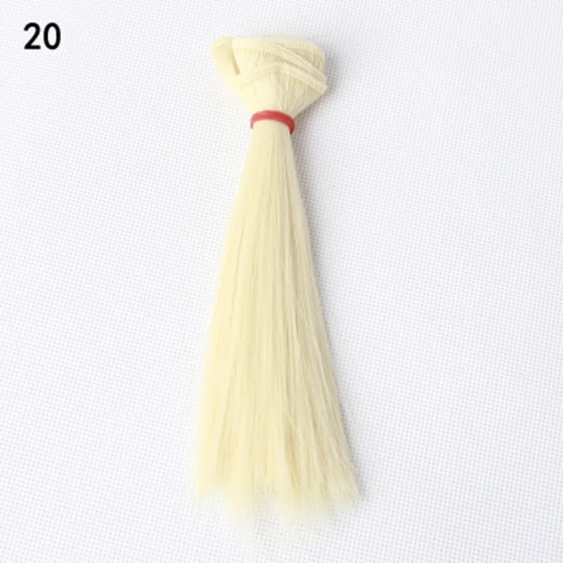 1pcs 15cm * 100cm 인형 용 두꺼운 스트레이트 헤어 1/3 1/4 BJD SD 인형 가발 블랙 골드 브라운