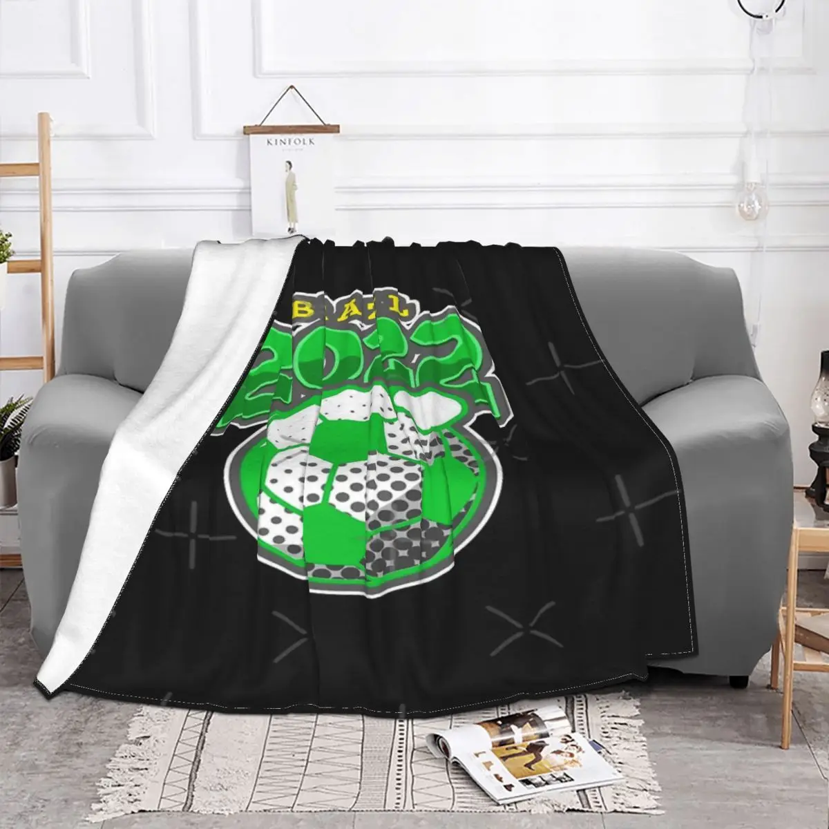 Manta a cuadros con diseño de la Copa del Mundo de Brasil, colcha para cama, ropa de cama a cuadros, Picnic, colcha, 220x240, 20