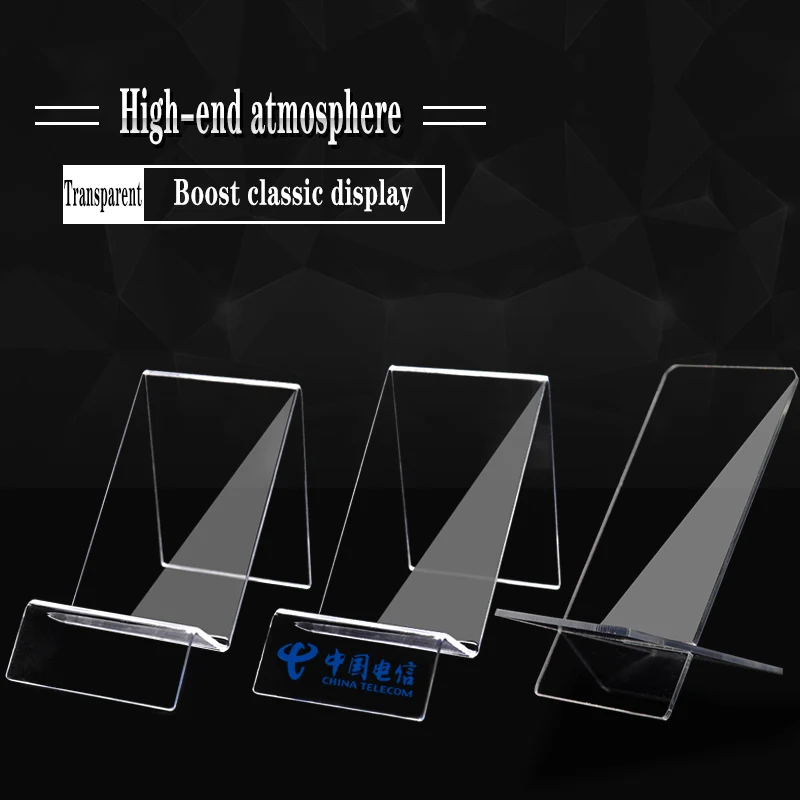 10 Pcs Clear Acryl Telefoon Mount Houder Mini Draagbare Display Stand Rack Stand Voor Mobiele Telefoon Display Lui Desktop Display stand