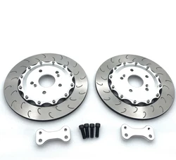 silver color center bell and bracket 355*22mm disc rear wheel 19 inches for Golf 8R