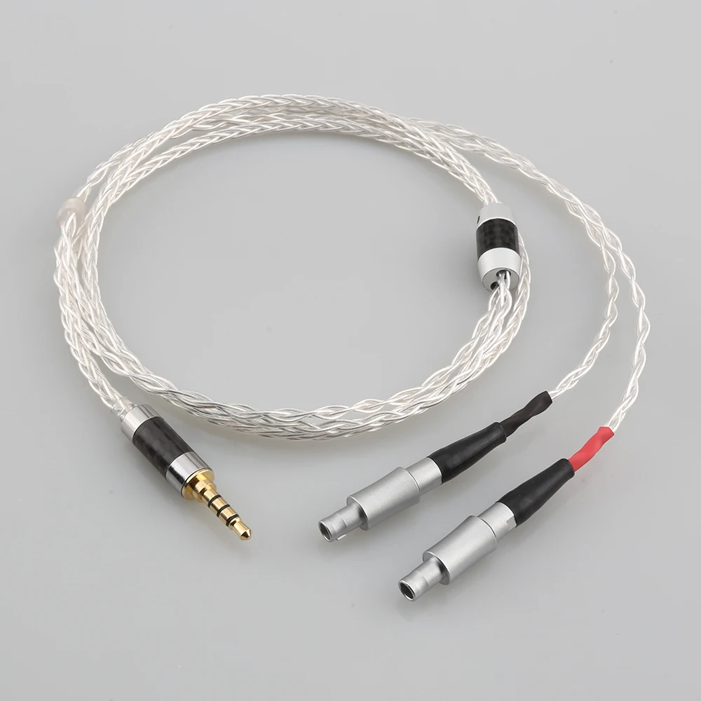 

HIFI 3.5/2.5/4.4mm Balanced OCC Single Crystal Silver Headphone Upgrade Cable Cable For HD800 HD800S HD820 Headset Cable